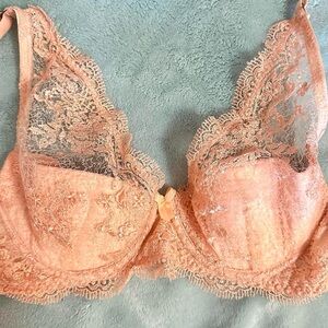 💜Lace Balconette Bra Pink Size US 32C